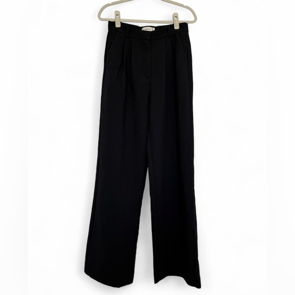 Abercrombie & Fitch Black Wide Leg Pants